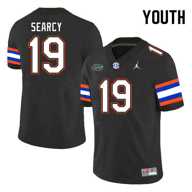 Youth #19 T.J. Searcy Florida Gators College Football Jerseys Stitched-Black